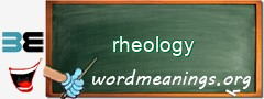 WordMeaning blackboard for rheology